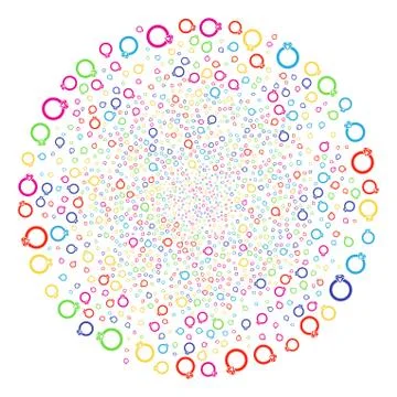 Ruby Ring Fireworks Sphere Stock Illustration