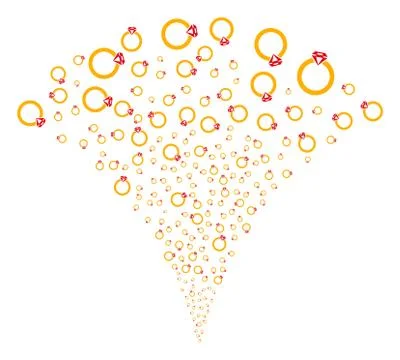 Ruby Ring Fountain Stream Stock Illustration