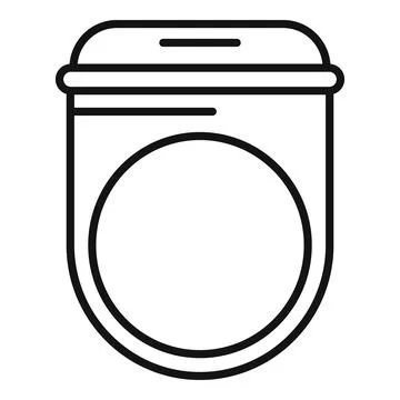 Ruby ring icon, outline style Illustrazione stock