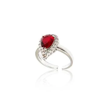 Ruby Ring isolated on white. Stock Photos