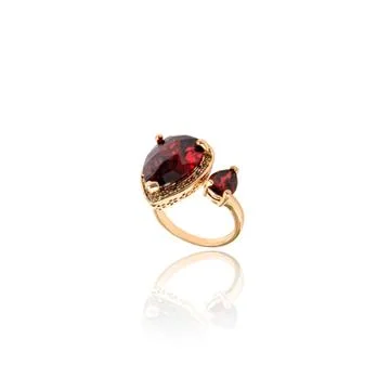 Ruby Ring isolated on white. Stock Photos