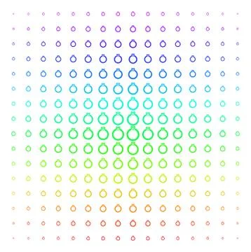 Ruby Ring Shape halftone Spectrum grid Stock Illustration