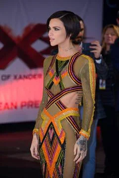  Ruby Rose arrives at xXx: Return of Xander Cage UK film premiere on the 1... Stock Photos