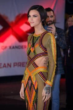  Ruby Rose arrives at xXx: Return of Xander Cage UK film premiere on the 1... Stock Photos