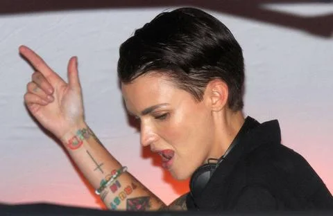  Ruby Rose DJs at the Teaze NYC Pride 2015 event in New York City - 27 Jun... Fotos de archivo