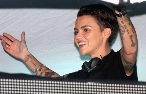  Ruby Rose DJs at the Teaze NYC Pride 2015 event in New York City - 27 Jun... Stock Photos