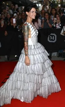  Ruby Rose leaving the Mark Hotel on the way to the Met Gala on May 1 2017... Stock Photos