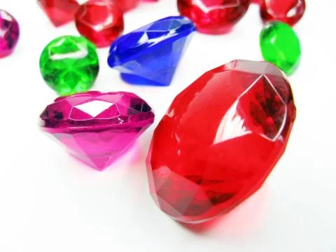 Ruby sapphire emerald topaz gem stones crystals 스톡 사진