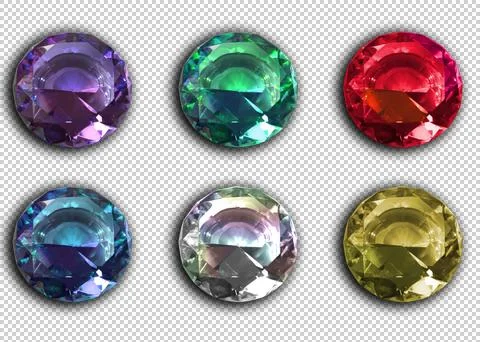 Ruby, sapphire, topaz, emerald, amethyst, diamond  gemstones Stock Photos