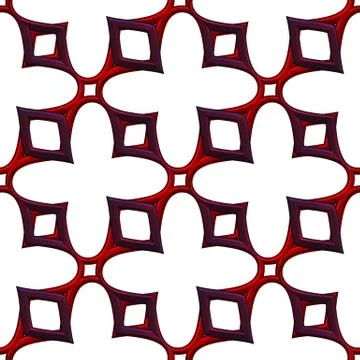 Ruby seamless  pattern with curls on black Illustrazione stock