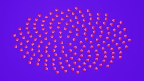 Ruby Seed Spiral Drifting Motion Graphic Stock-Footage 348585446