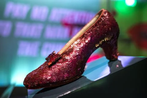 Ruby Slippers back on display at Smithsonian in DC, Washington, USA - 19 Oct 201 Stock Photos