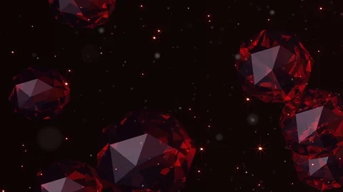 Ruby with Stars. Loop Background Stock Footage 103356624