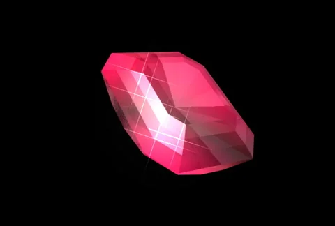 Ruby Stone Rotation Loop 3D Stock Footage 2245296