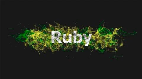 Ruby technology for website design Stock Illustration