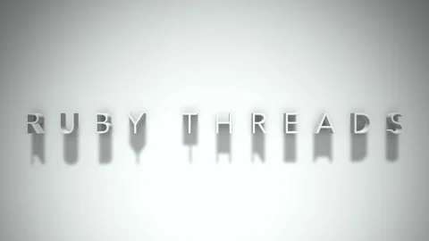 Ruby threads 3D title animation white text on a white background Stock Footage 299368923