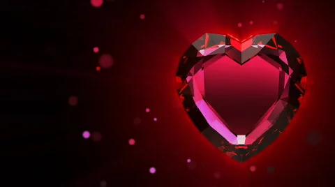 Ruby valentine heart HDTV Vídeo Stock 310220