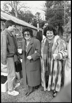 Ruby Wax Walks Arm In Arm With Jacqueline Lady Killearn The Subject Of The First Stock Photos