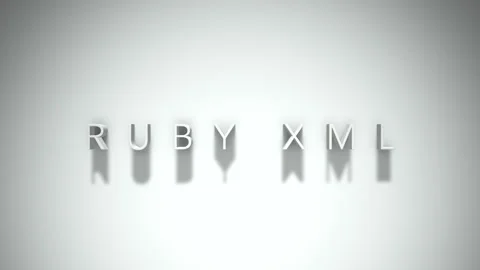 Ruby xml 3D title animation with shadows on a white background Stock Footage 297022731