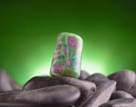 Ruby in zoisite Stock Photos