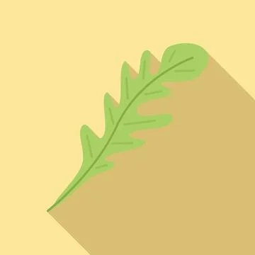 Ruccola icon flat vector. Arugula salad 스톡 일러스트