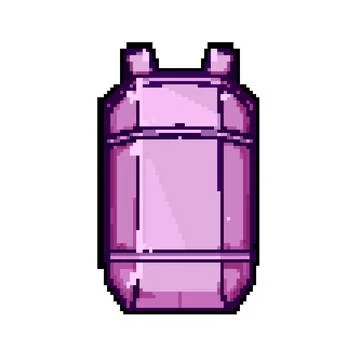 Rucksack backpack pixel art vector illustration Illustrazione stock