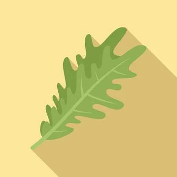 Rucola herb icon flat vector. Arugula salad 스톡 일러스트