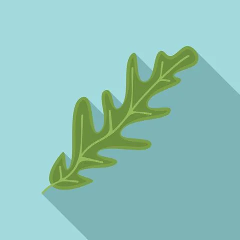 Rucola leaf icon flat vector. Arugula plant Illustrazione stock