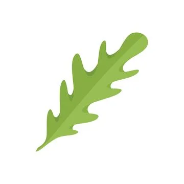 Rucolla condiment icon flat vector. Salad arugula Illustrazione stock