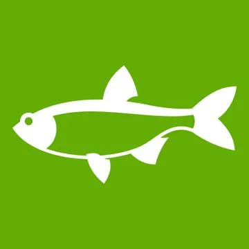 Rudd fish icon green イラスト素材