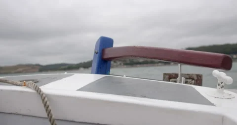 Rudder bobbing on a boat Stock Footage 227135451