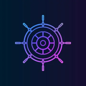 Rudder nolan icon. Simple thin line, outline vector of Summer icons for UI an Stock Illustration