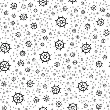 Rudder seamless pattern Stock Illustration