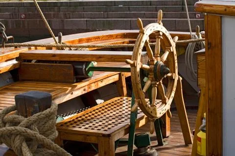 Rudder with settle Stock Photos