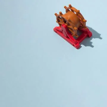 Rudder with a sharp shadow, in the upper right corner with copy space on a .. Stock Photos