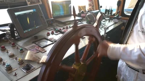 The rudder of the ship Stock Footage 288007298