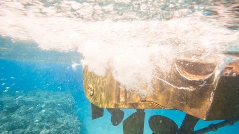 Rudder Underwater Stock Footage 104811443