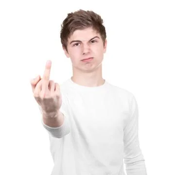 Rude Gesture Foto stock