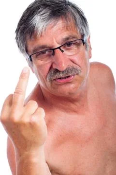 Rude man gesturing Stock Photos