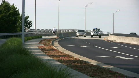 Rudee inlet bridge Stock Footage 457491