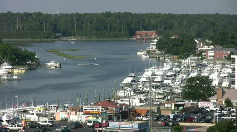Rudee inlet marina Stock Footage 457546