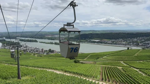 Rudesheim cable car Stock Footage 280794770