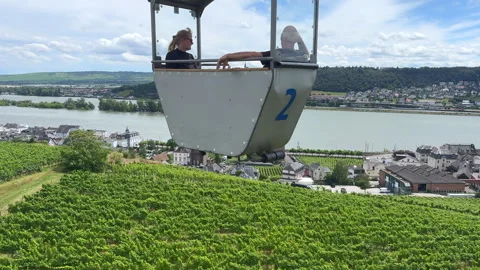 Rudesheim cable car Stock Footage 280794803