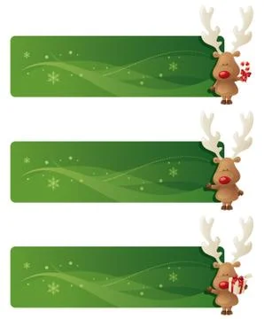 Rudolph banners Stock Illustration
