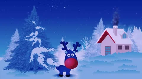 Rudolph the reindeer Stock Footage 8927359