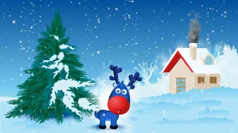 Rudolph the reindeer Stock Footage 8927487
