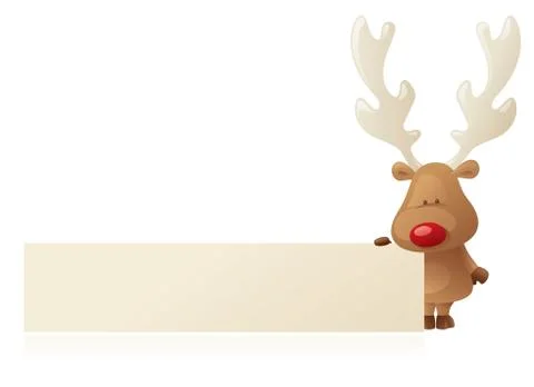 Rudolph's important message Stock Illustration