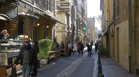 Rue de la Masse - Aix en Provence France - HD 4K+ Stock Footage 45841704