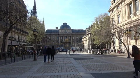 Rue de Lutece in Paris Video stock 105964538