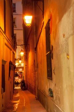 Rue du Chat qui Peche Stock Photos